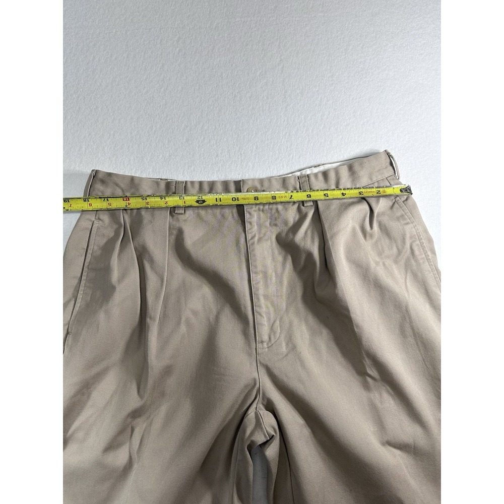 Polo Ralph Lauren Andrew Pant Mens 38x29 Tan Khaki Classic Chino Pleated Cotton - Picture 5 of 10
